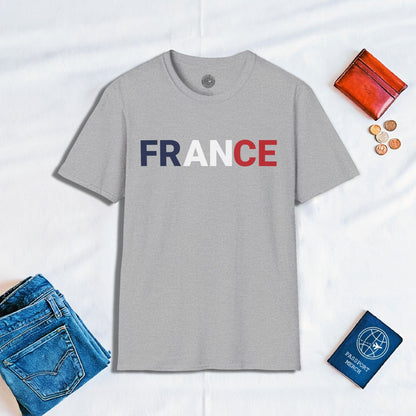 France Patriotism Letter Flag T-Shirt