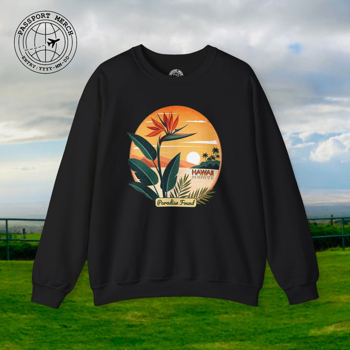Retro (Bird of) Paradise Found, Hawaii Crewneck