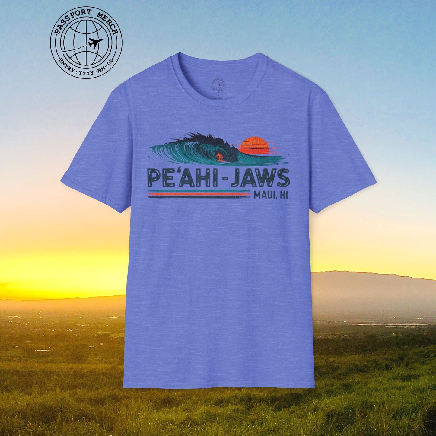 Peahi Jaws, Maui, Hawaii - Vibrant Surf Retro T-Shirt