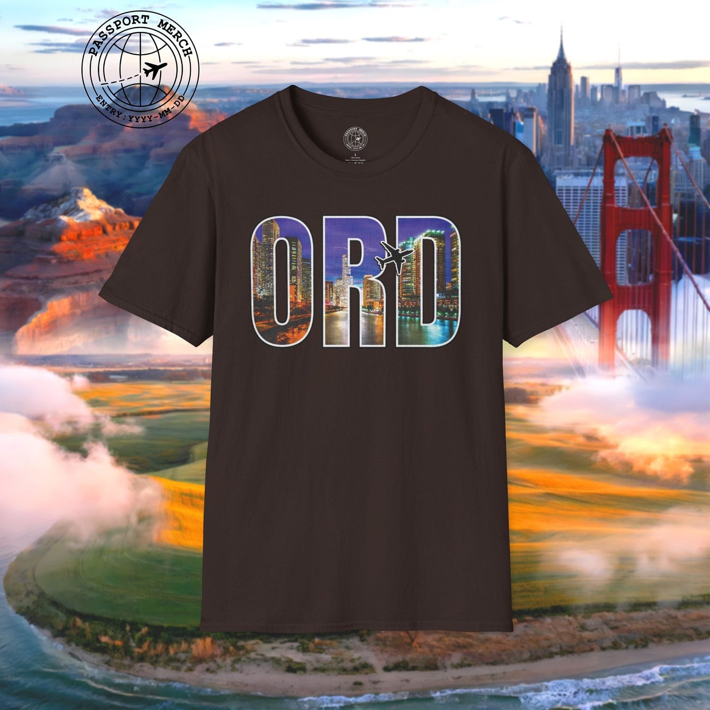 Airport Window Chicago Illinois ORD T-Shirt