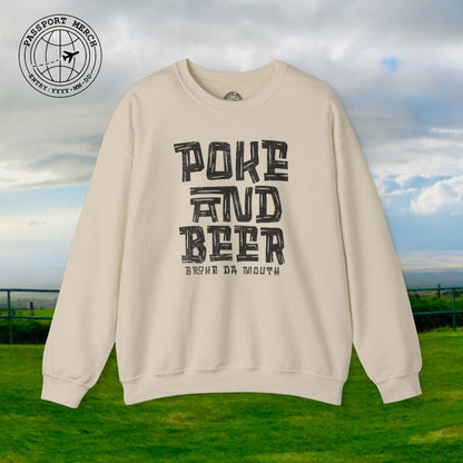Poke and Beer, Hawaii Crewneck
