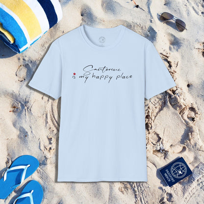 Santorini is my happy place, Greece T-Shirt