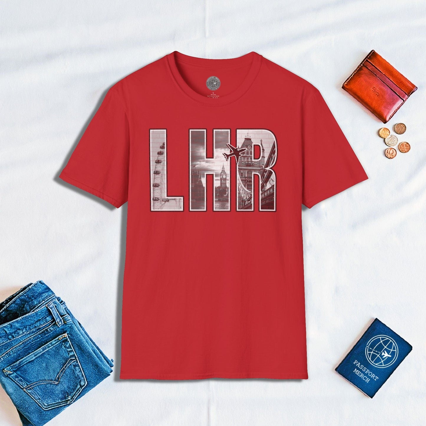 Airport Window ✈️ London England UK LHR T-Shirt