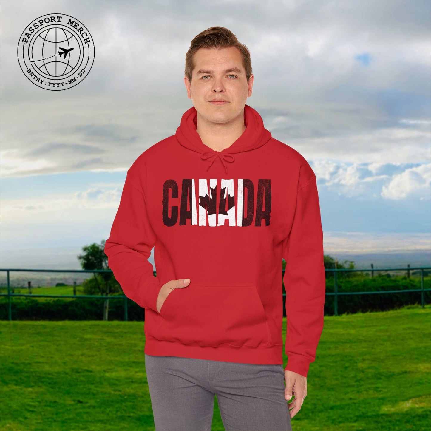 Vintage Canada Patriotism Letter Flag Hoodie