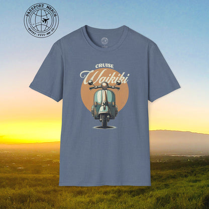 Vintage Cruise Waikiki Moped, Hawaii T-Shirt