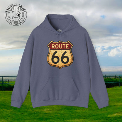 Signs of Wanderlust, Vintage Route 66, USA Hoodie