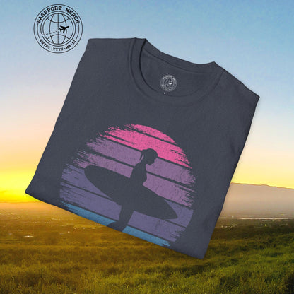 Retro Sun Surfer Girl T-Shirt