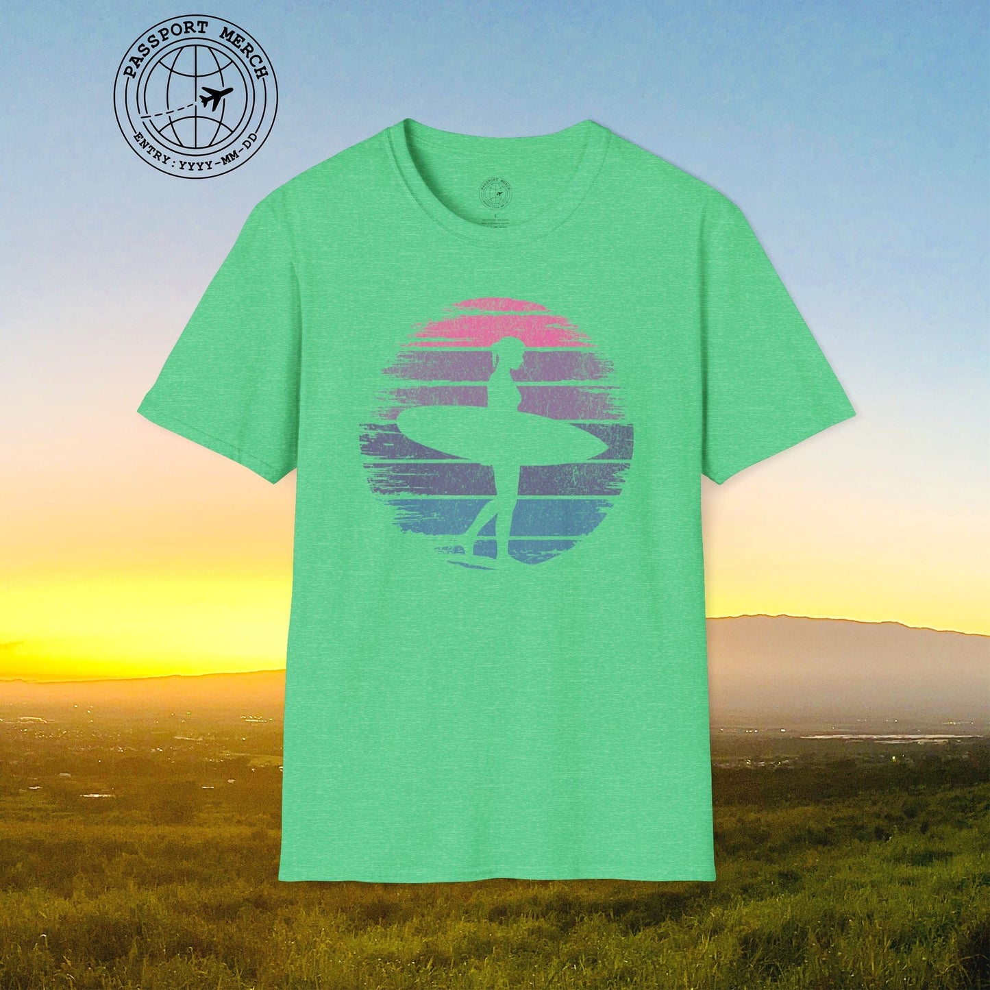 Retro Sun Surfer Girl T-Shirt