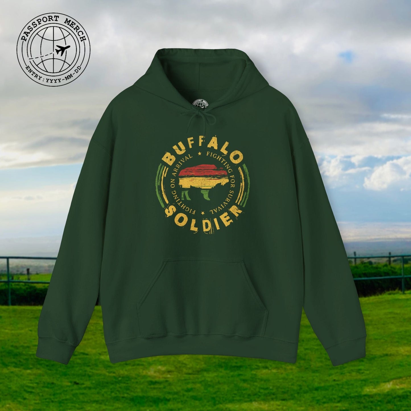 Vintage Buffalo Soldier, Jamaica Hoodie
