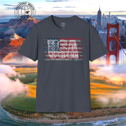 Vintage American Flag Patriotism USA T-Shirt