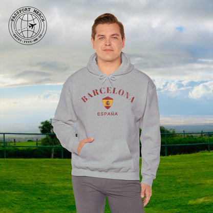 Barcelona with Coat of Arms Spain Hoodie