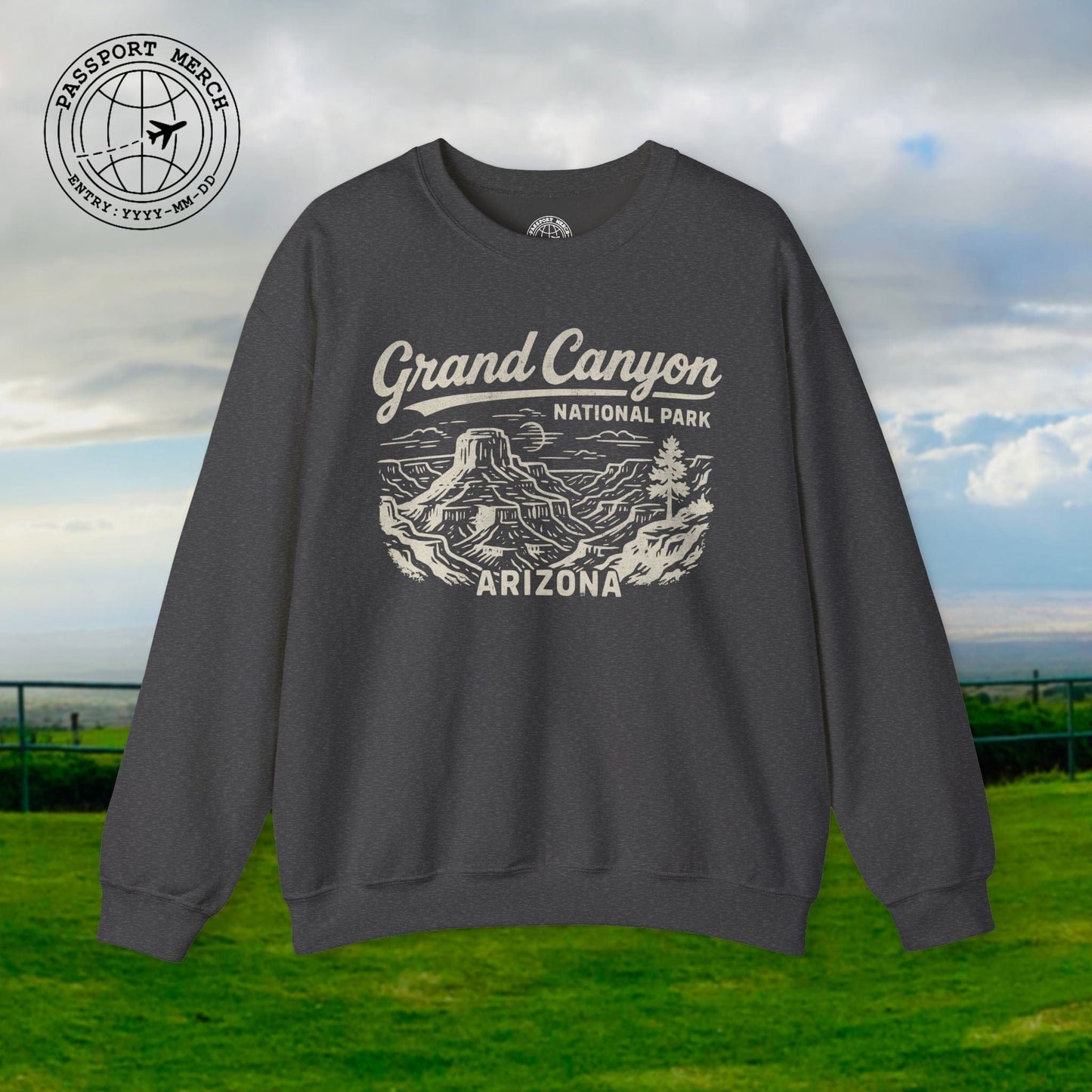 Grand Canyon National Park Vintage Monochrome, Arizona Crewneck