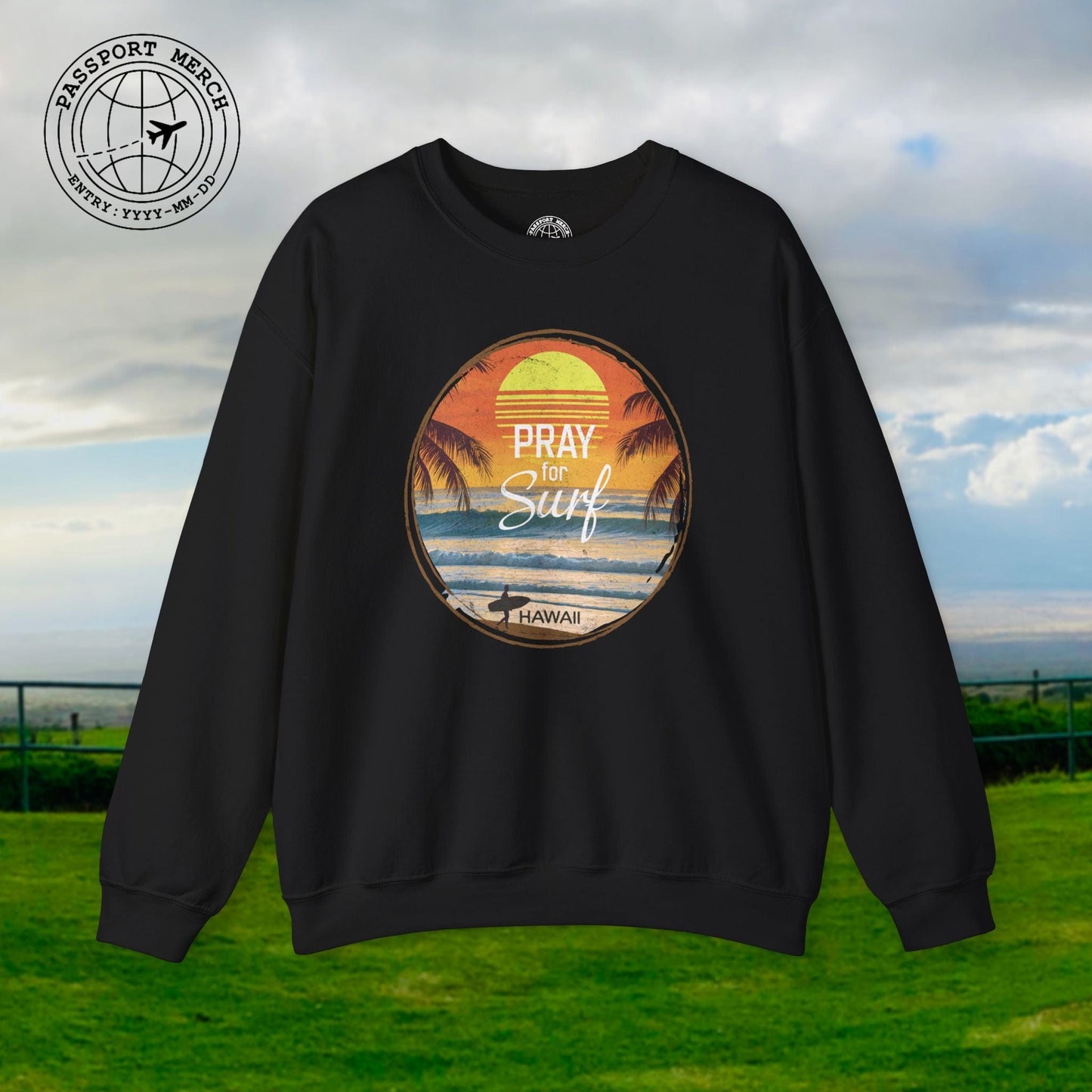 Pray for Surf Hawaii, Crewneck