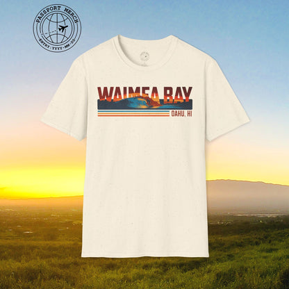 Waimea Bay, Oahu, Hawaii - Vibrant Surf Retro T-Shirt