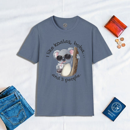 I like koalas, boba, and 3 people Australia T-Shirt