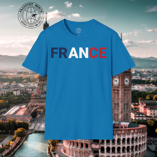 France Patriotism Letter Flag T-Shirt