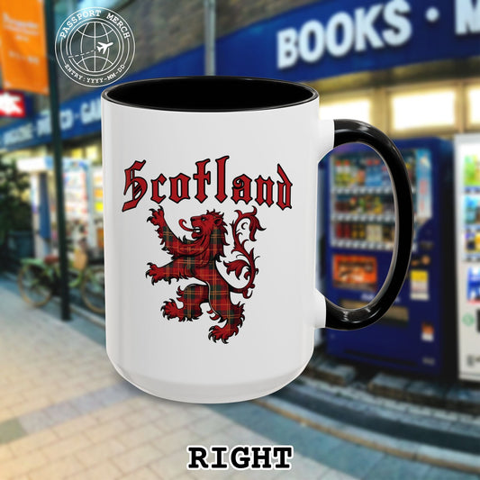 Tartan Lion Rampant, Scotland, UK 15oz Mug
