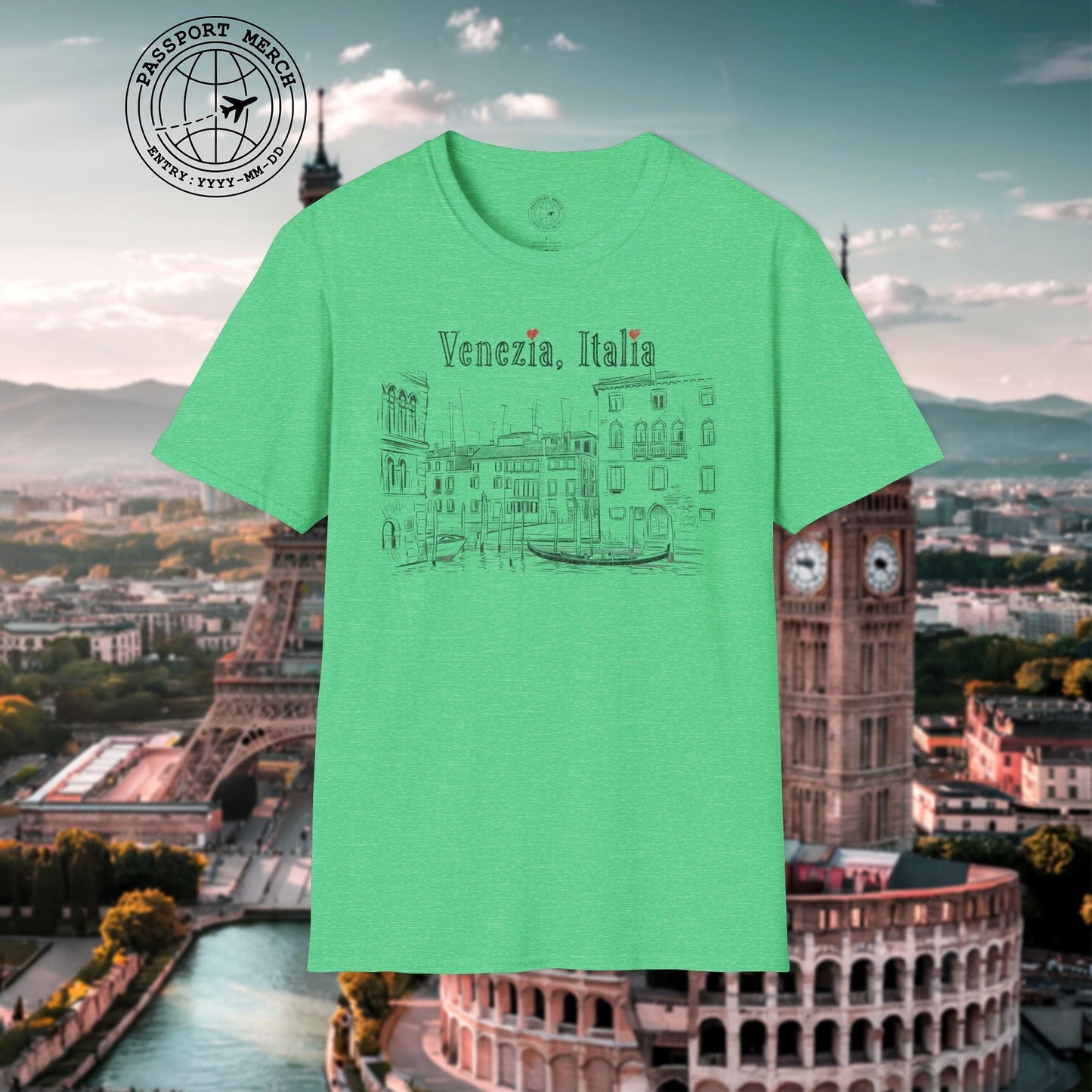 Monochrome Dreams of Venice Italy T-Shirt