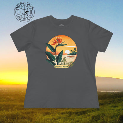 Retro (Bird of) Paradise Found, Hawaii, Womens Fit T-Shirt