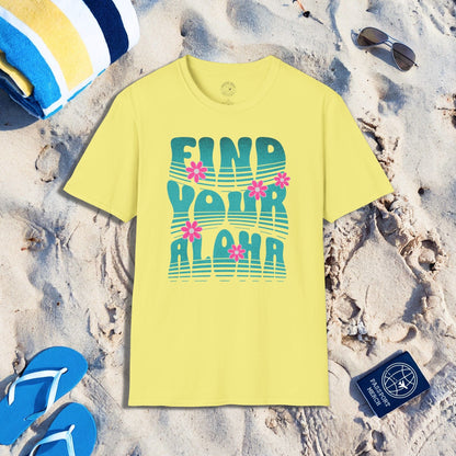 Retro Find Your Aloha, Hawaii T-Shirt