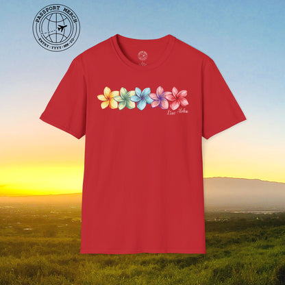 Five Vibrant Plumerias, Hawaii T-Shirt