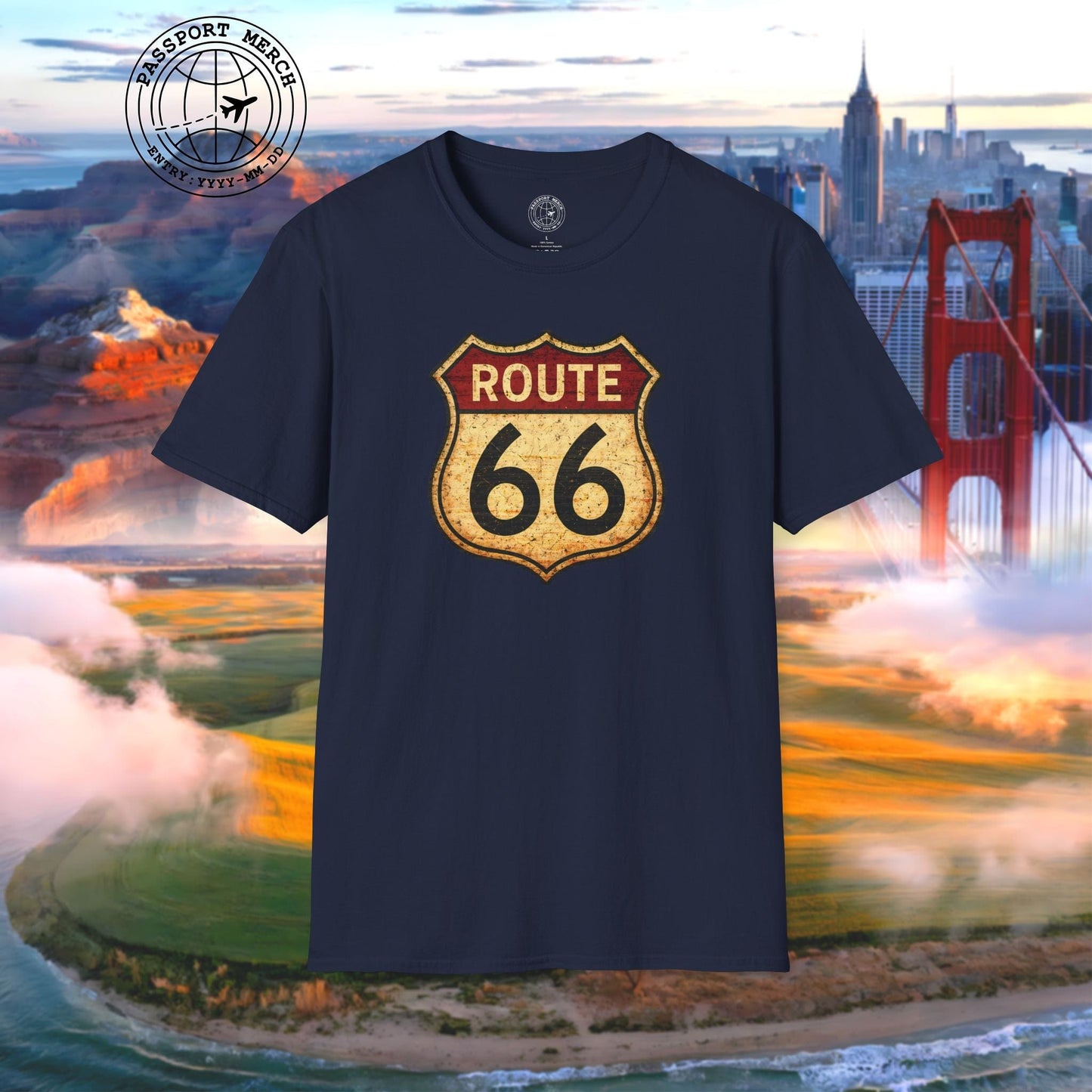 Signs of Wanderlust, Vintage Route 66, USA T-Shirt
