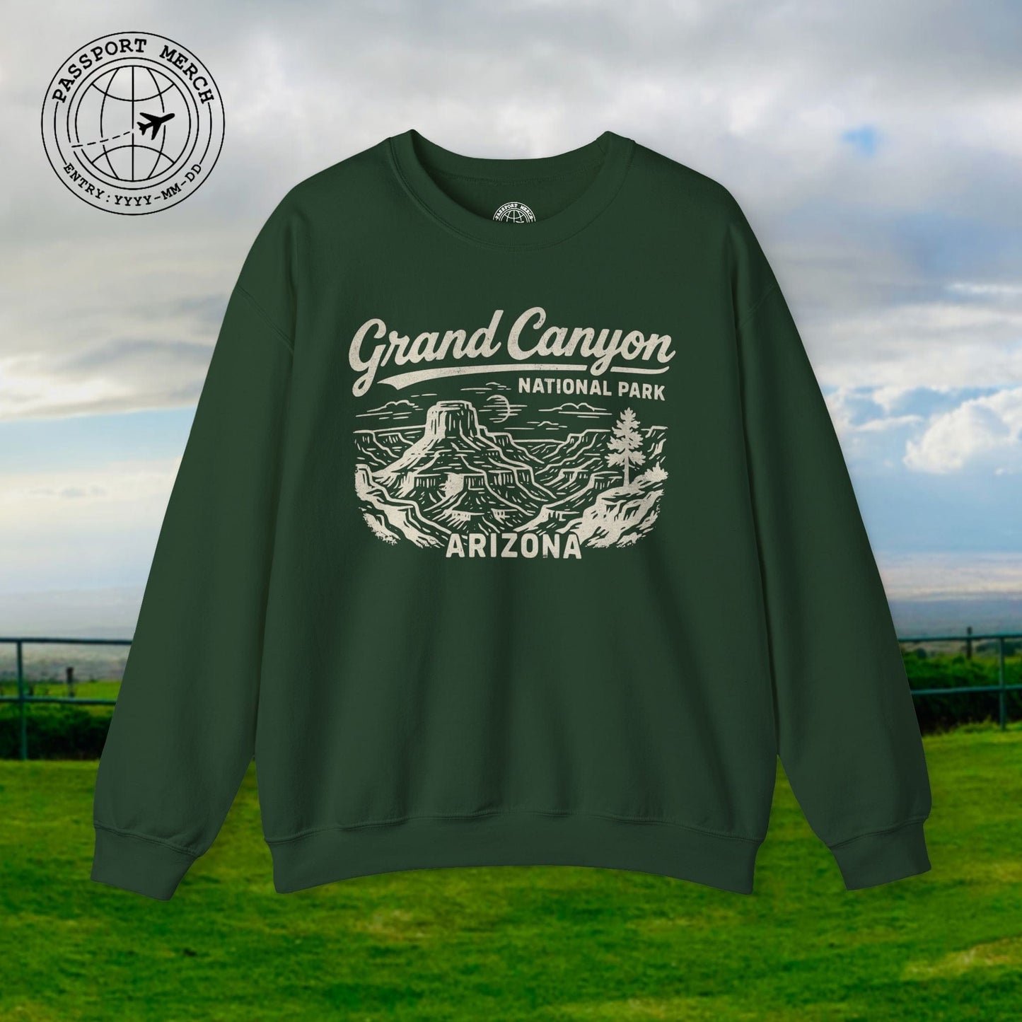 Grand Canyon National Park Vintage Monochrome, Arizona Crewneck