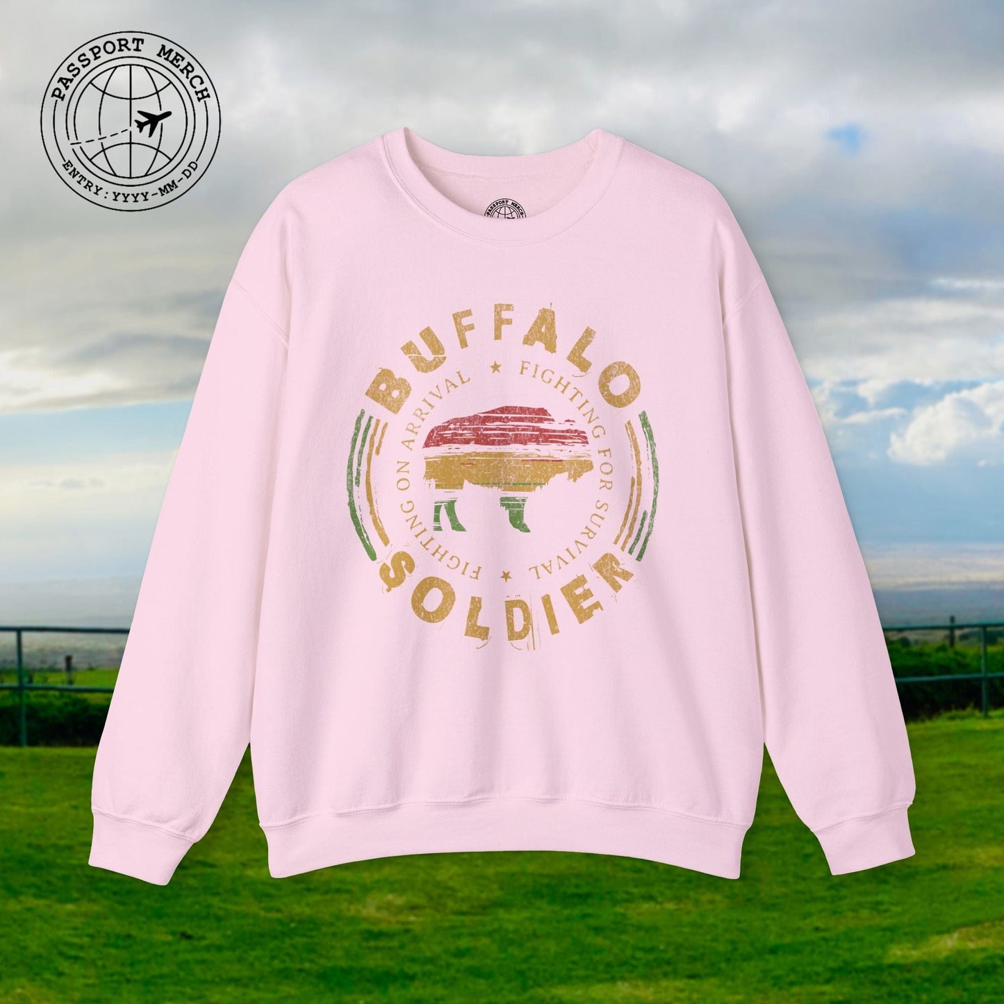 Vintage Buffalo Soldier, Jamaica Crewneck