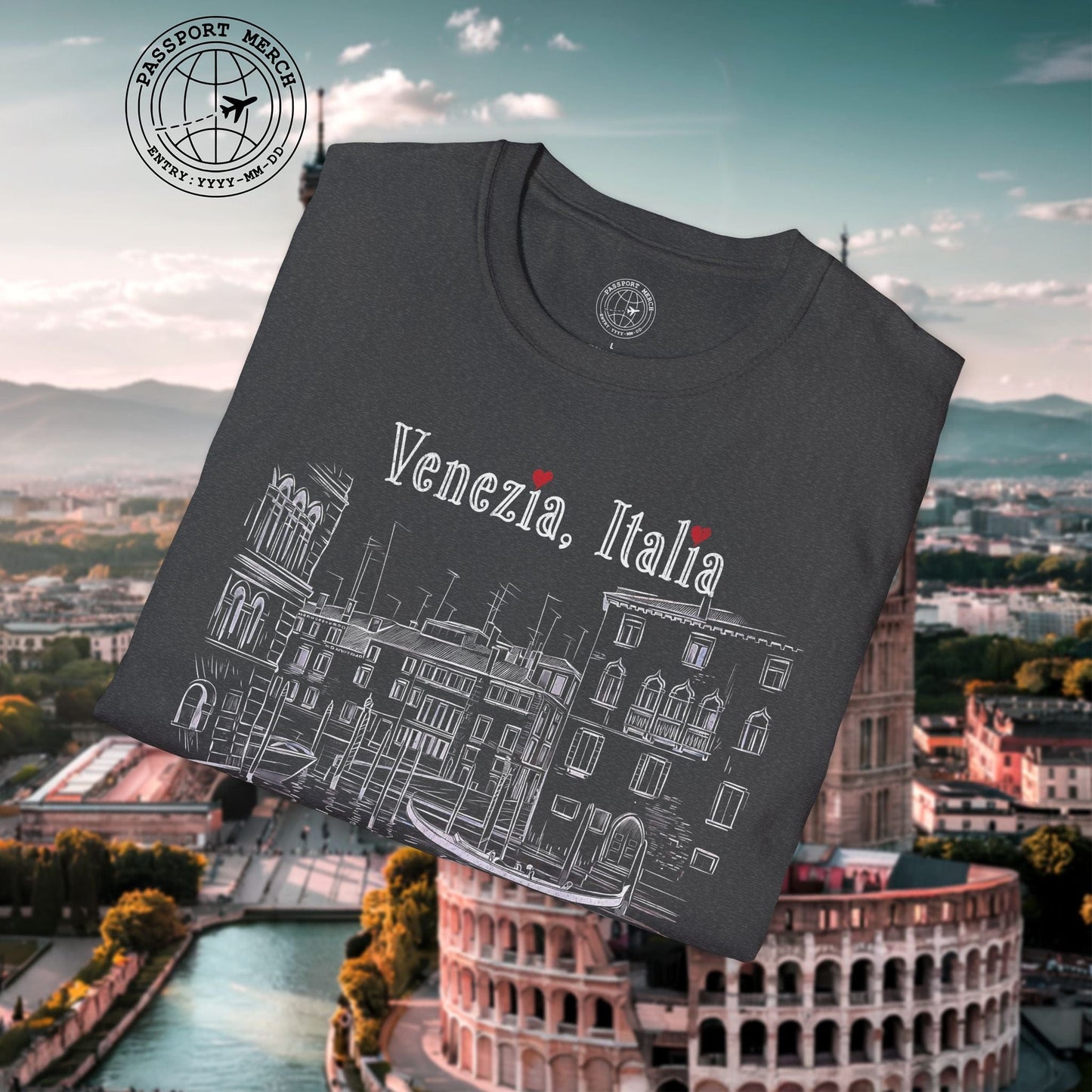 Monochrome Dreams of Venice Italy T-Shirt