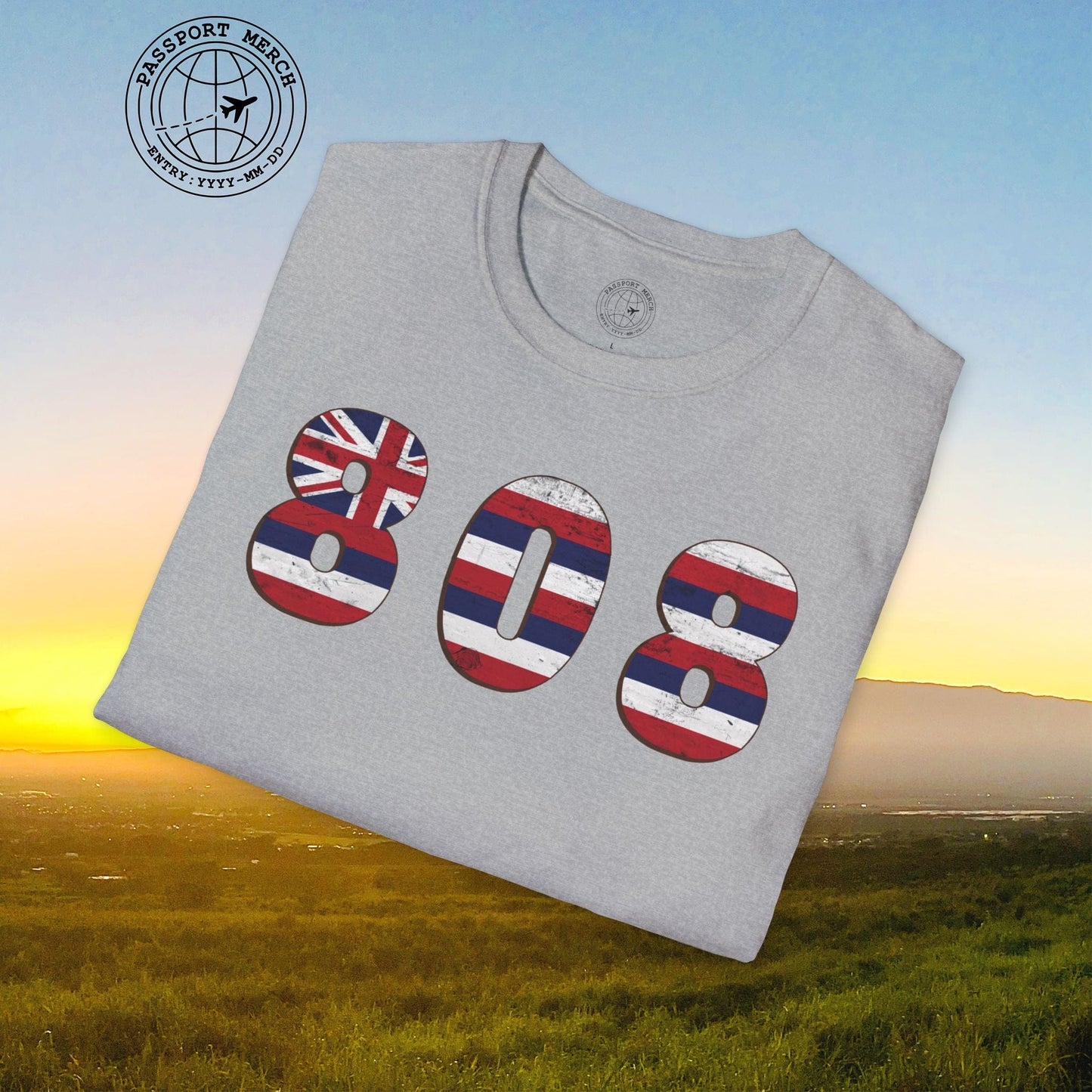 Woodworked 808 Flag, Hawaii T-Shirt