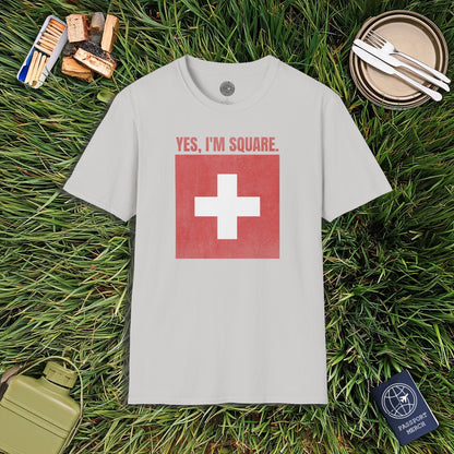 Yes, I'm Square, Switzerland Flag T-Shirt