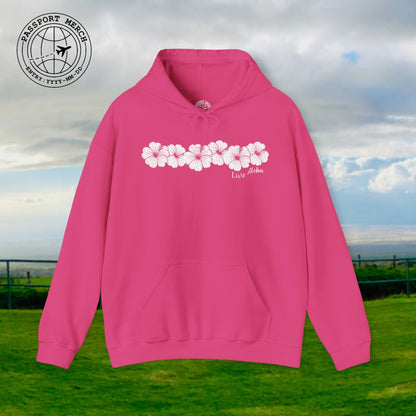 Live Aloha Monochrome Hibiscus, Hawaii Hoodie