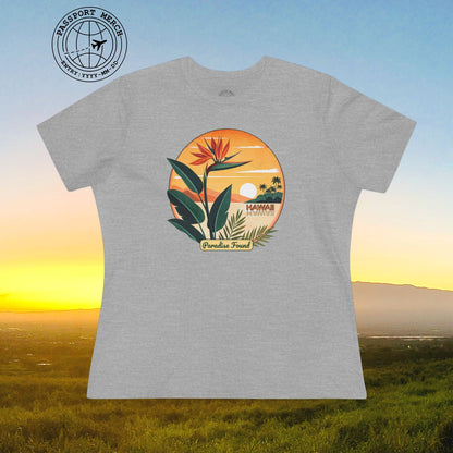 Retro (Bird of) Paradise Found, Hawaii, Womens Fit T-Shirt