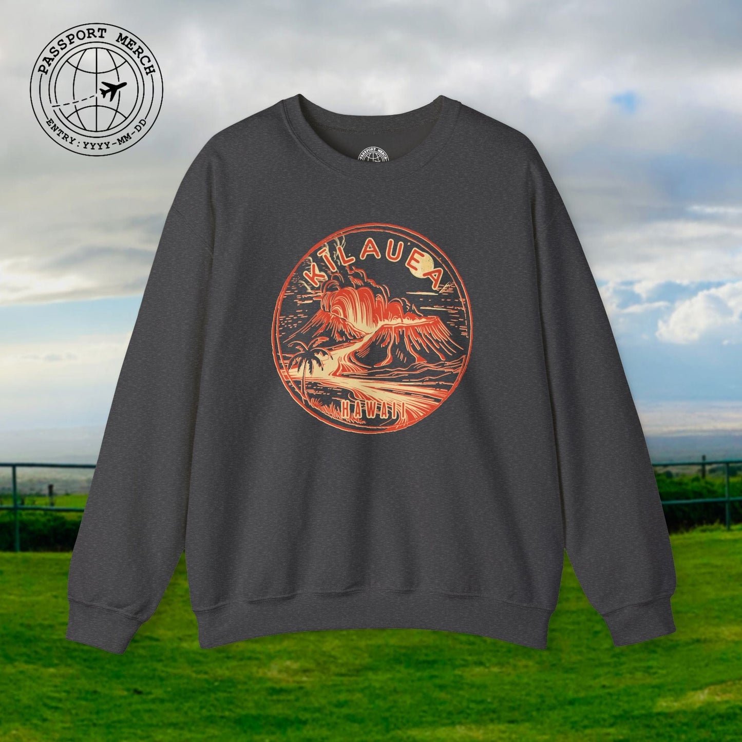 Vintage Kilauea Eruption, Hawaii Crewneck