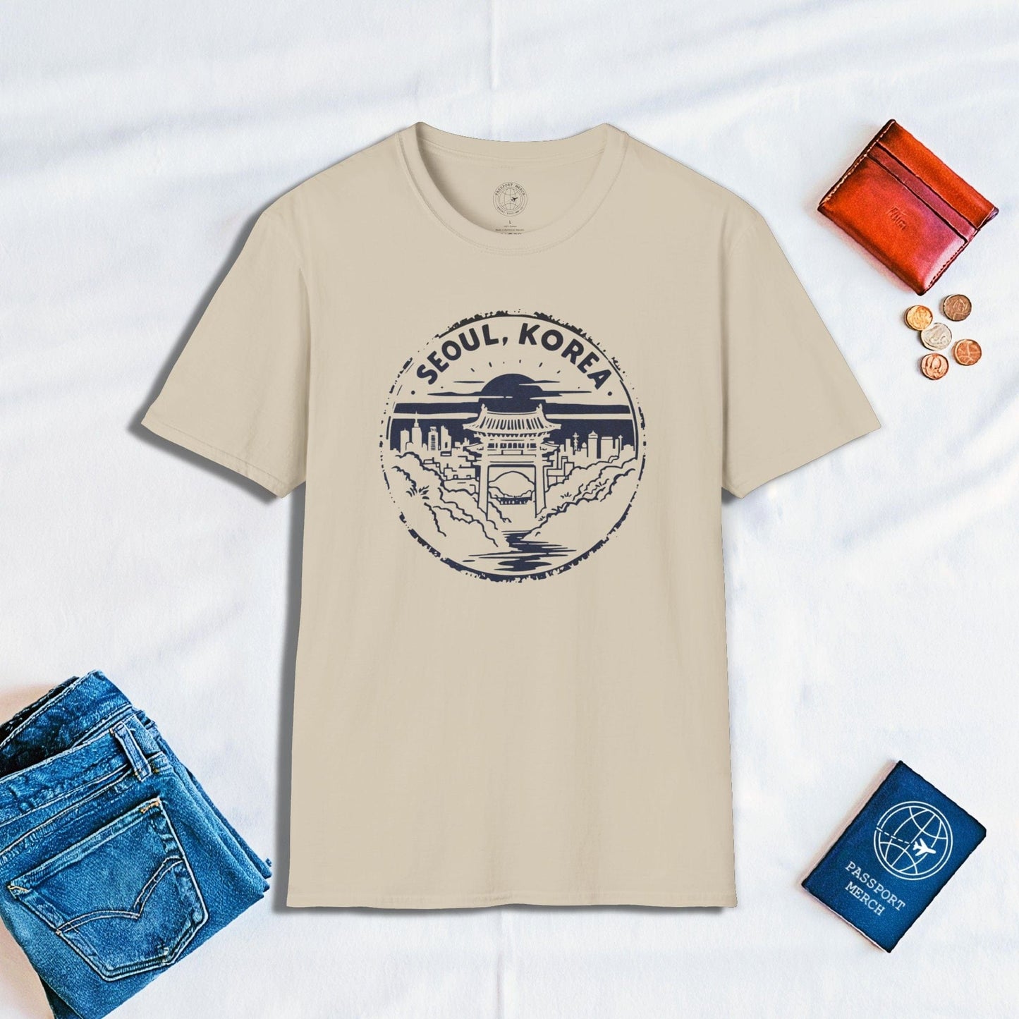 Vintage Badge, Seoul Korea T-Shirt