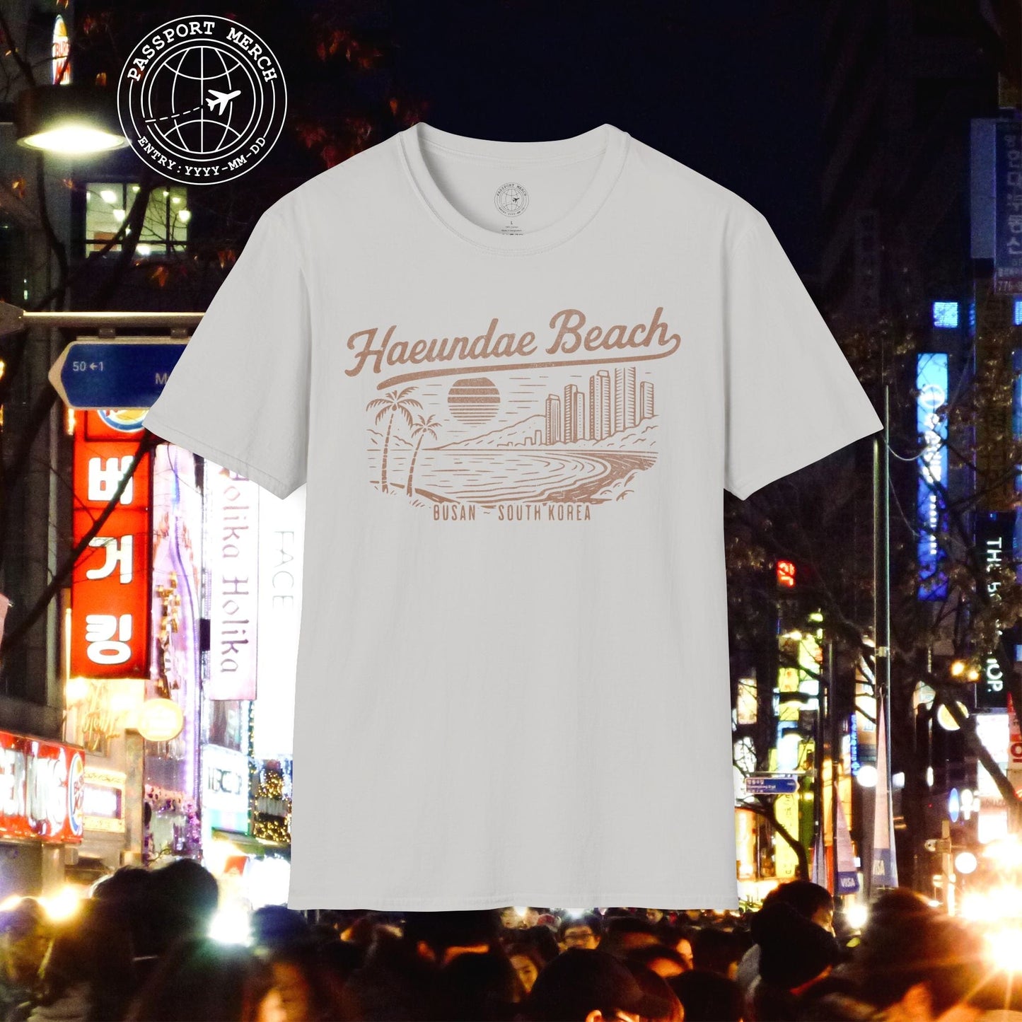 Vintage Haeundae Beach, Busan, Korea T-Shirt