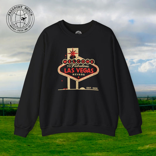 Signs of Wanderlust, Welcome to Las Vegas, Nevada Crewneck