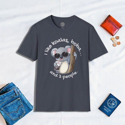 I like koalas, boba, and 3 people Australia T-Shirt