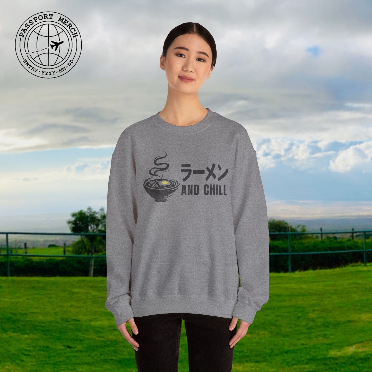 Ramen and Chill, Japan Crewneck
