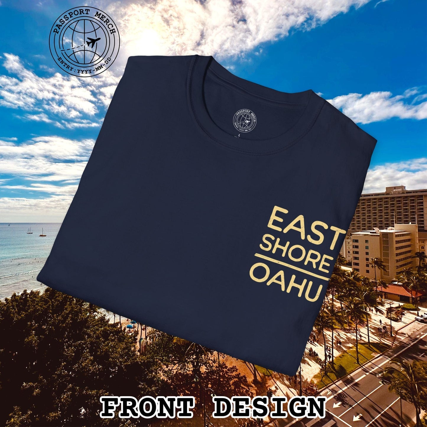 Signs of Wanderlust, East Shore, Oahu, Hawaii, Back Print T-Shirt