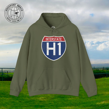 Signs of Wanderlust, Interstate H1, Hawaii Hoodie