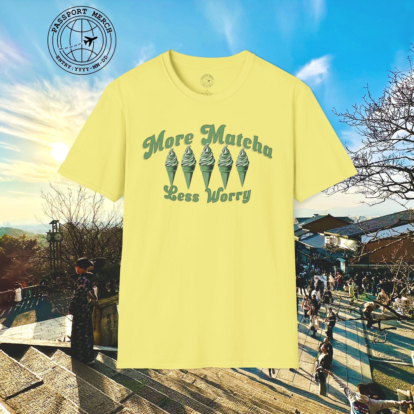 More Matcha Less Worry, Japan T-Shirt