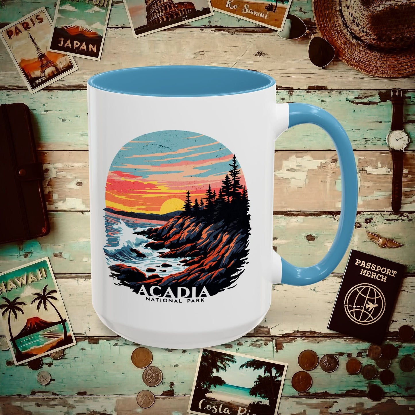 Acadia National Park, Maine 15oz Mug Light Blue / 15oz