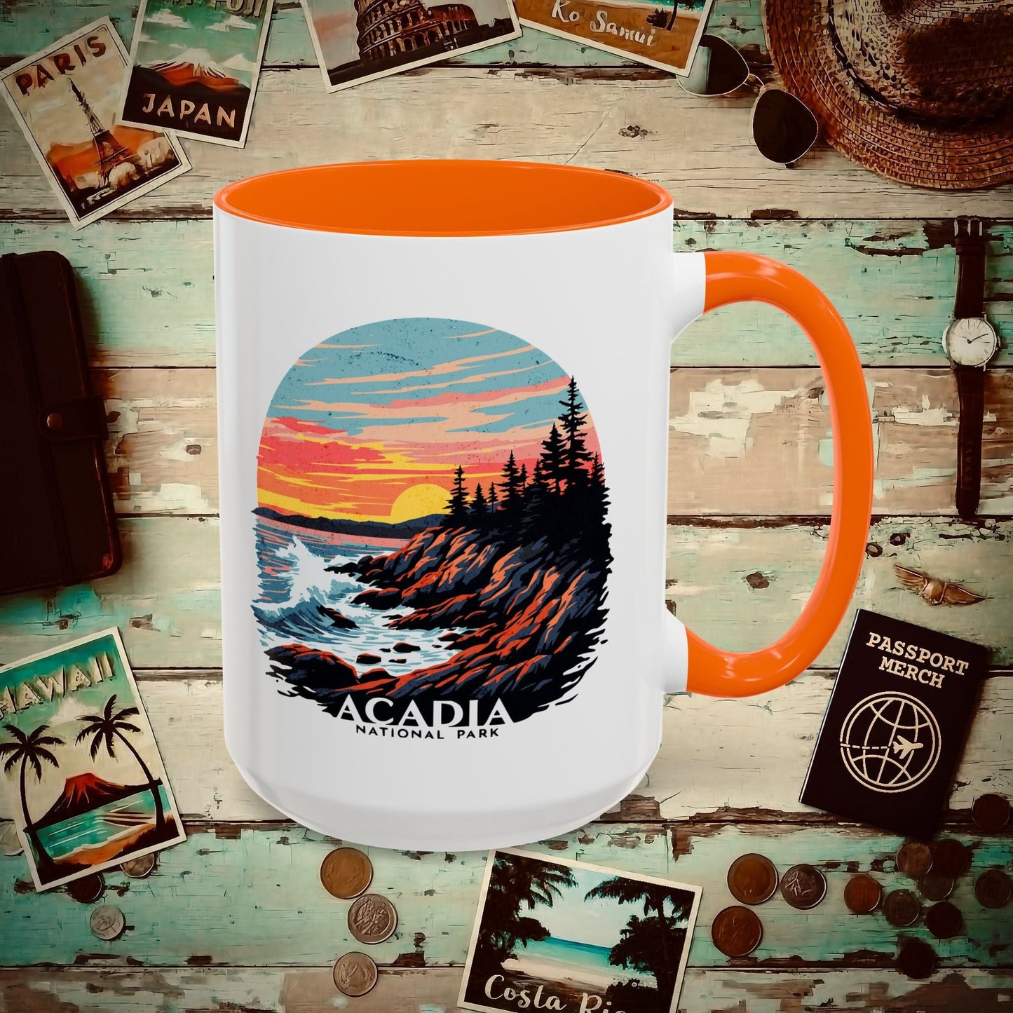 Acadia National Park, Maine 15oz Mug Orange / 15oz
