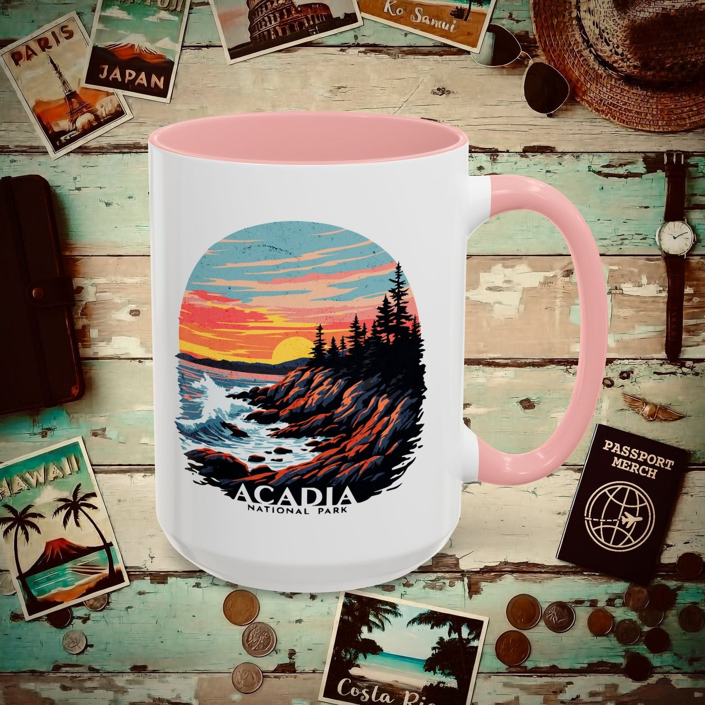Acadia National Park, Maine 15oz Mug Pink / 15oz