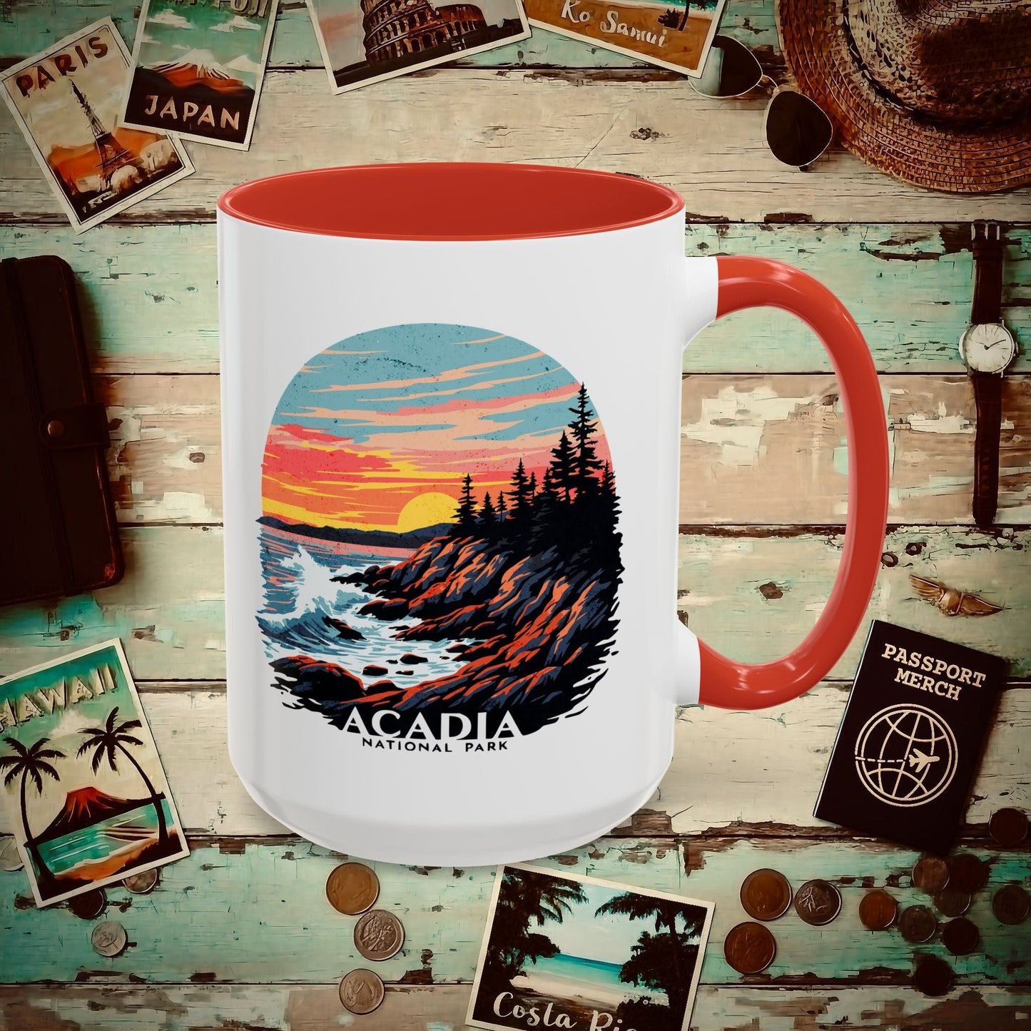 Acadia National Park, Maine 15oz Mug Red / 15oz