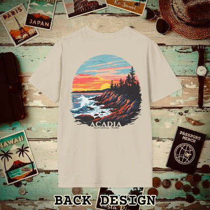 Acadia National Park, Maine, Back Print T-Shirt Sand / S