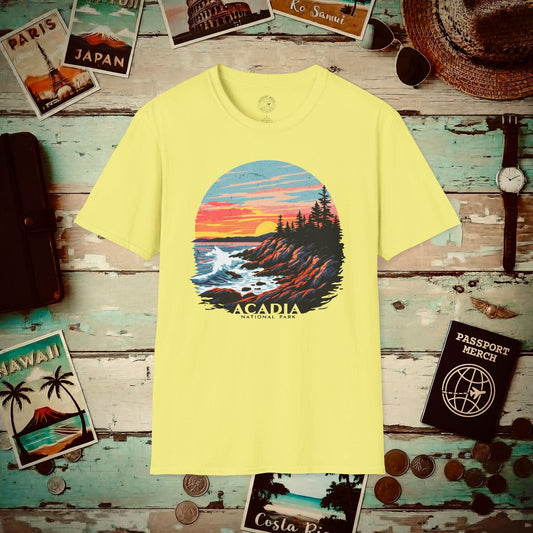 Acadia National Park, Maine T-Shirt Cornsilk / S