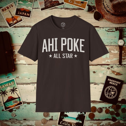 Ahi Poke All Star, Hawaii T-Shirt Dark Chocolate / S