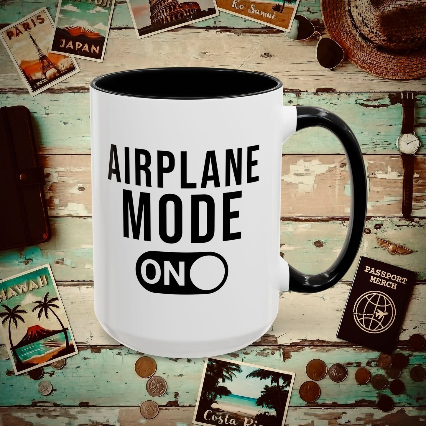Airplane Mode, On 15oz Mug Black / 15oz